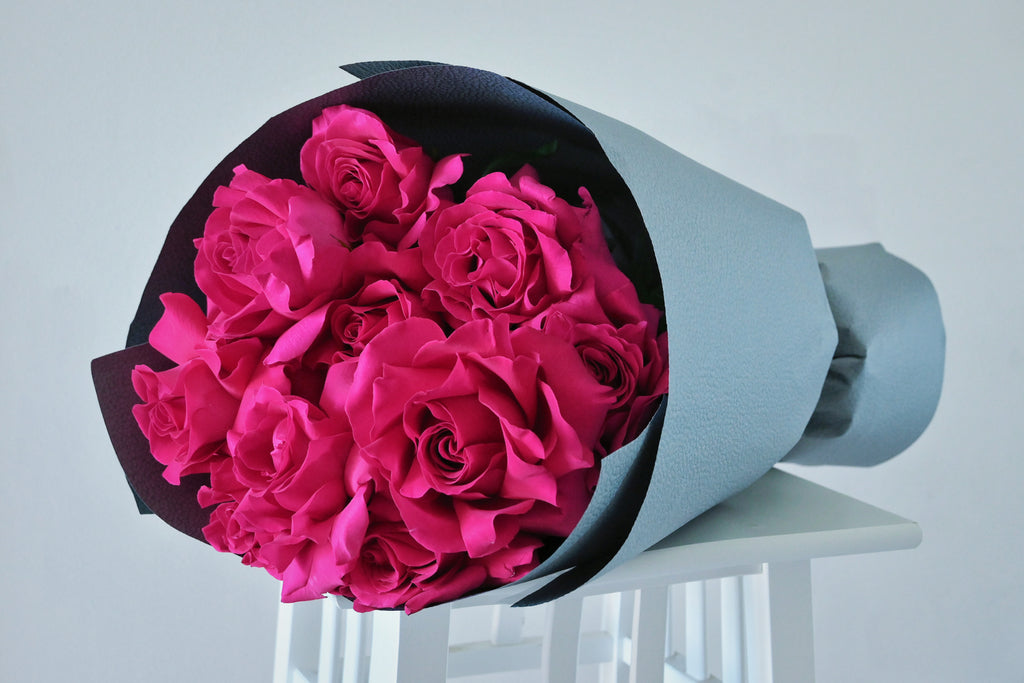 Pink Rose bouquet by rosella florist canberra