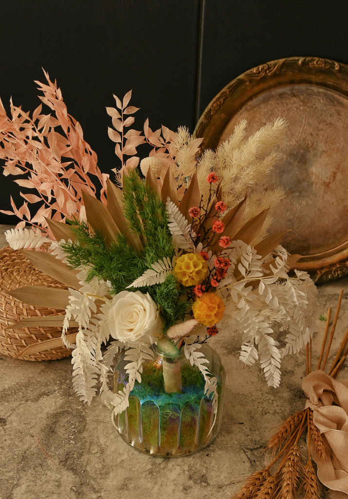 Preserved Flowers Bouquet in Vase