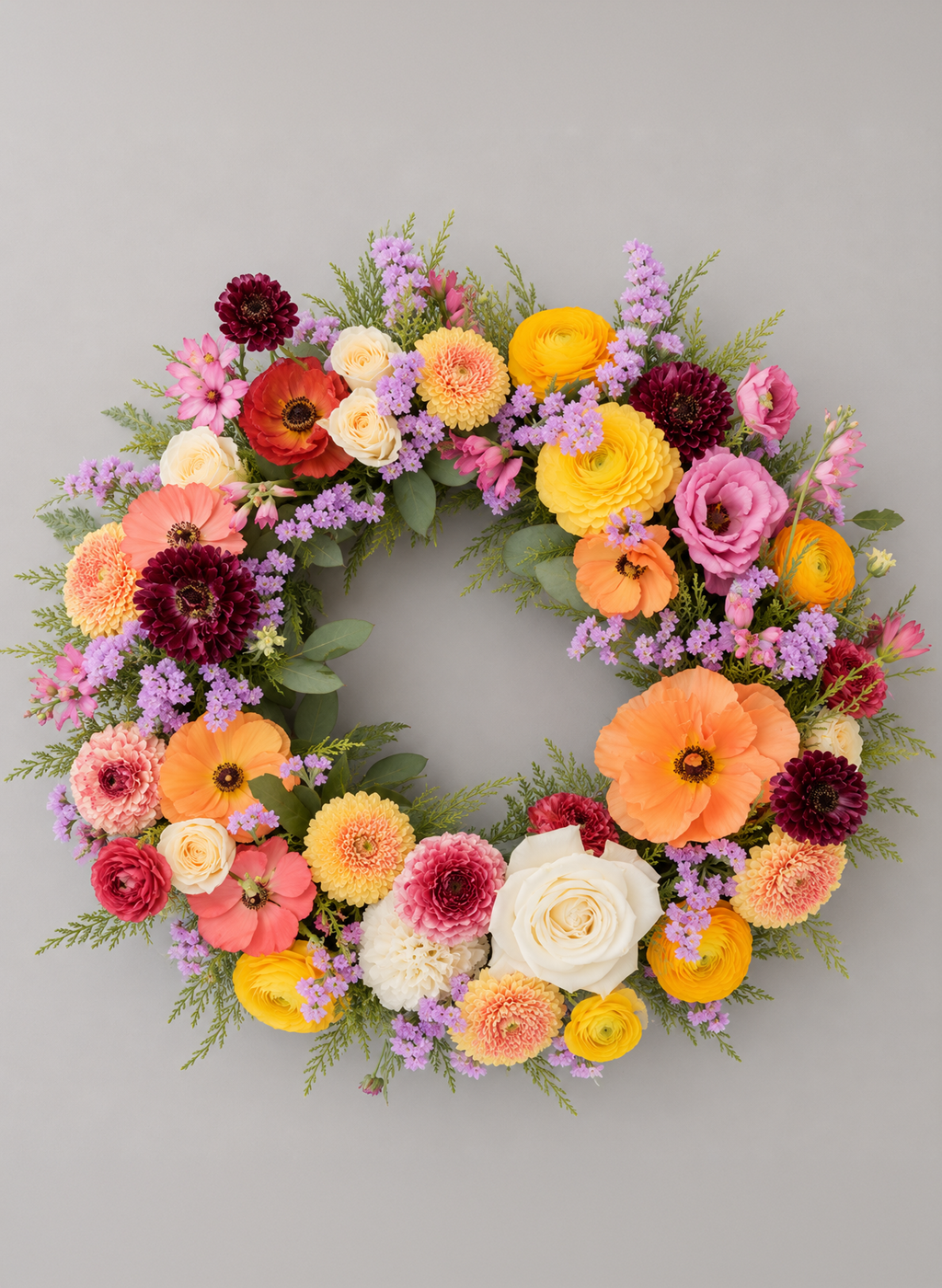 Seasonal Flower Wreath