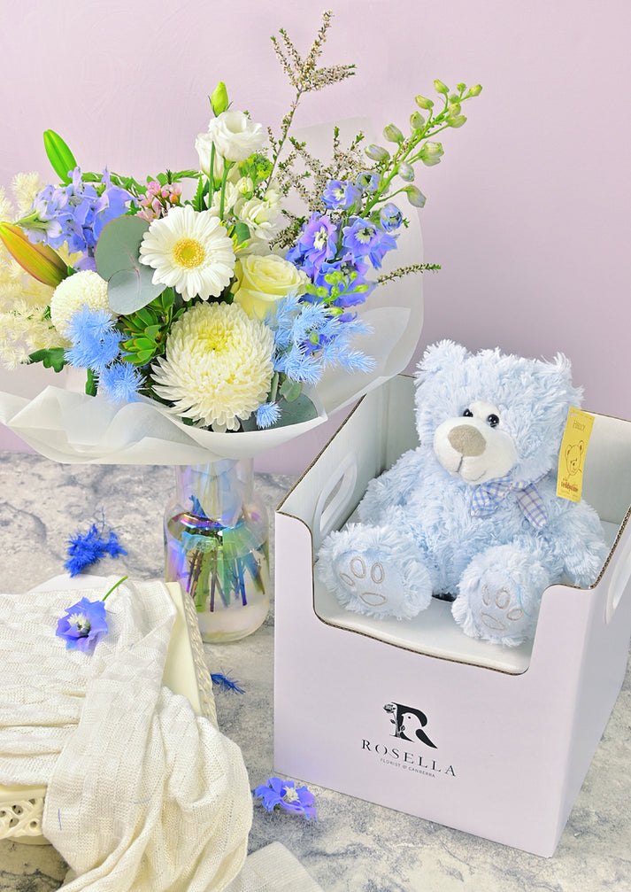 New Baby Flowers Gift Hamper Canberra Florist Delivery